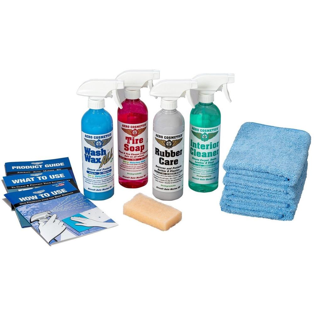 Car Care Kit Wash Wax ALL, Tire Soap, Rubber Care & Interior